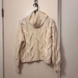 Cozy Cream Cable Knit Turtleneck Sweater